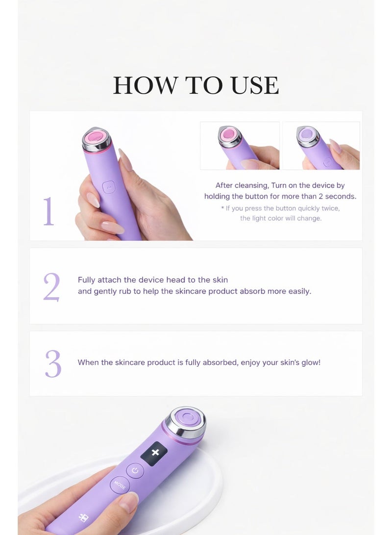Medicube Age-R Booster Pro Purple |6-in-1 Real Glass Glow Beauty Massager | Looking Glass Skin | Korean Skin Care - Image 4